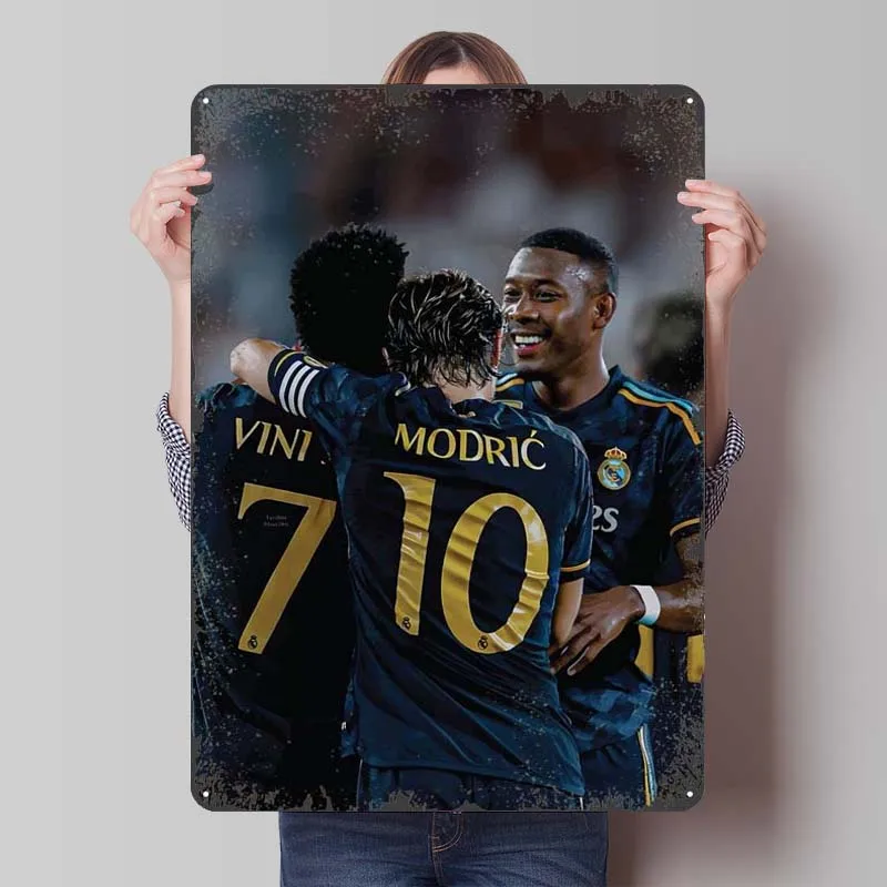 Vinicius JR Sports Metal Poster New Decor Custom Metal Tin Signs for Wall Art Decoration Home Interior Decoration Living Room