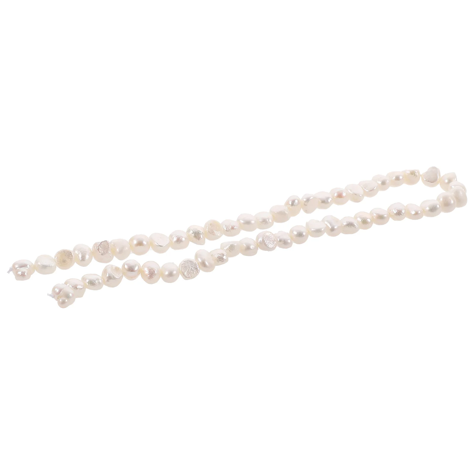 

Pearl Bead 7-8mm Natural White Baroque Shape for Diy Jewelry Making Bracelet Necklace Craft Accessories Lightweight Elegant