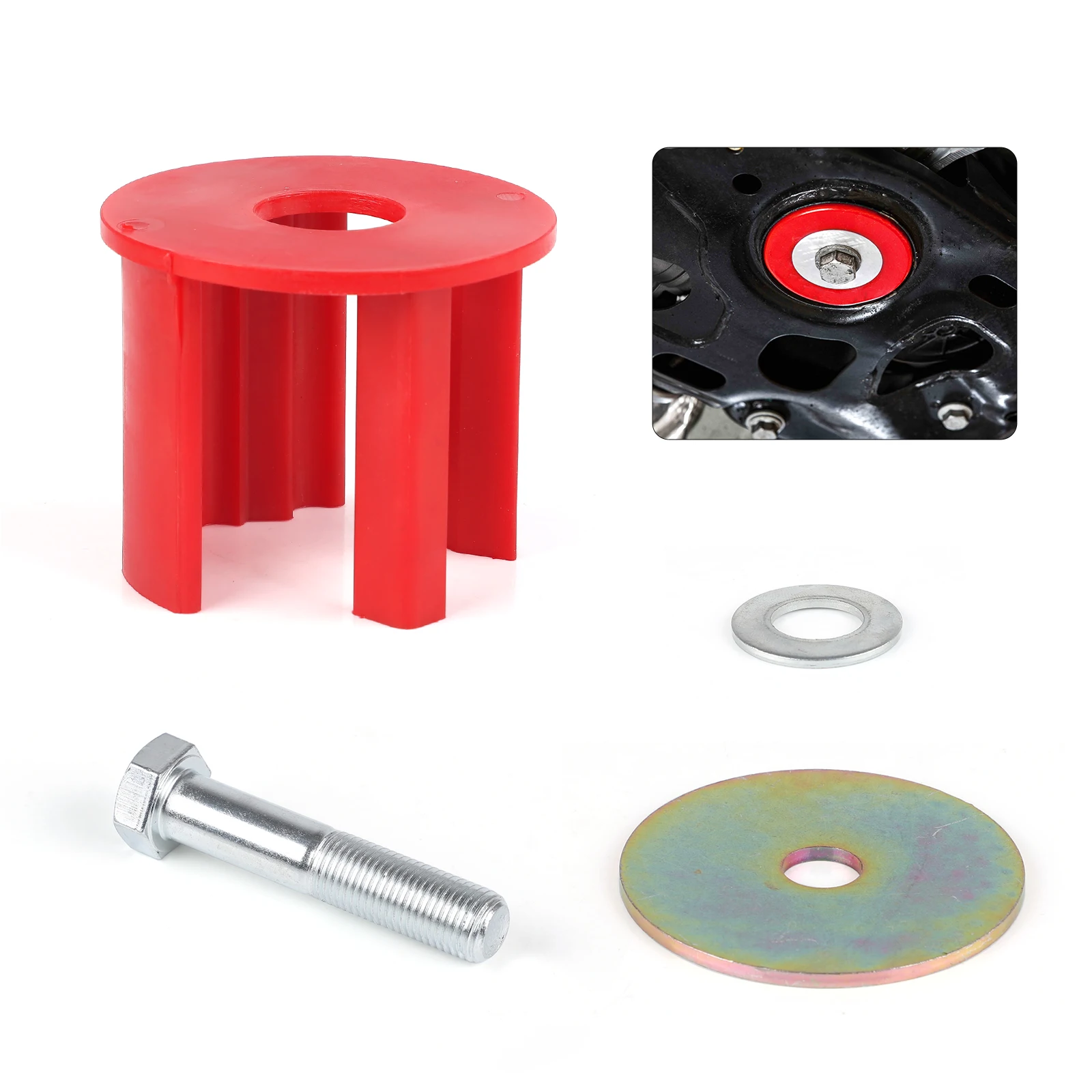 CNSPEED Dog Bone Motorhalterungs-Einsatz-Set für Audi A3 Q3 TT VW CC Golf Jetta Passat B6 GTI Tiguan Rote Polyurethan-Gummibuchse – Detail 1
