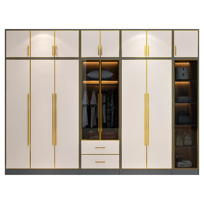 Modern simple small apartment combination wardrobe