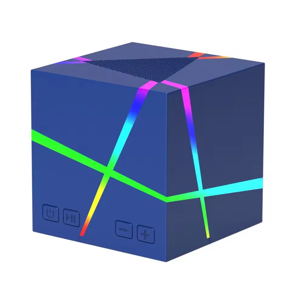 

Портативная колонка EBS-016 Mini Cube с Bluetooth 5.3, цветным дисплеем и подсветкой, для улицы, декоративная, маленькая, креативный подарок