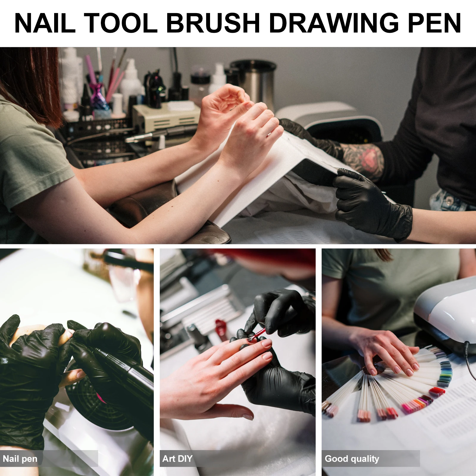 

Nail Art Brushes Pen Manicure Tool Metal Pens Lightweight for Design DIY Painting Supplies Nail Art Tools Salon