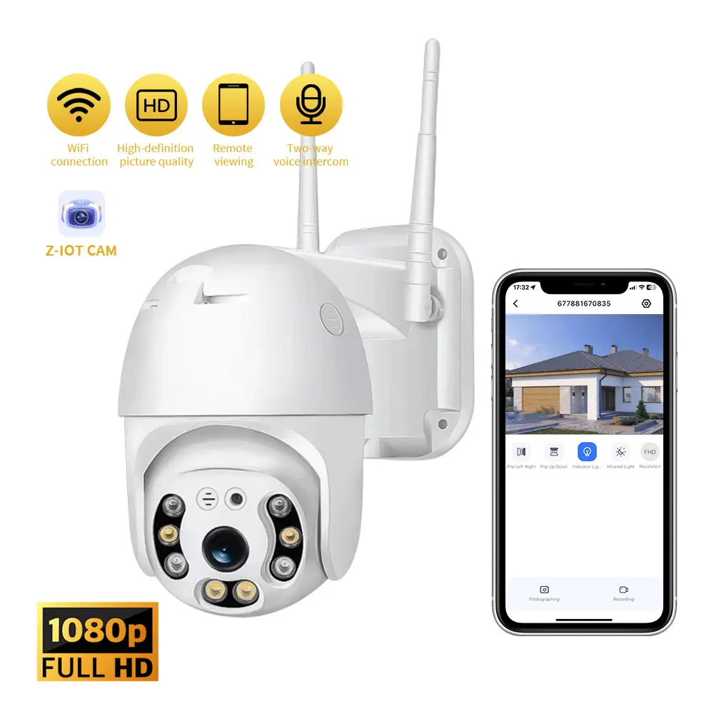 A12 1080P HD PTZ 2.4G WIFI IP Camera Outdoor IP Camera for Home Security Protection WiFi CCTV Video Surveillance Camera Wireless
