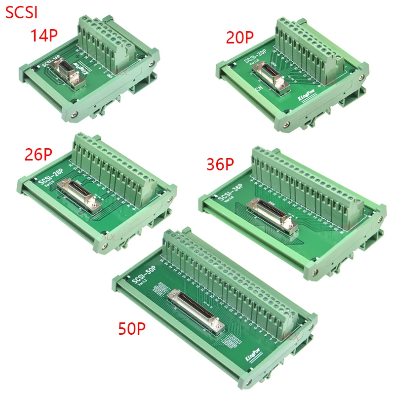 1PCS MDR Servo SCSI Connector 14/20/26/36/50 pin female plug  Block Breakout Terminal Board Adapter SCSI14 SCSI20 SCSI26 SCSI50