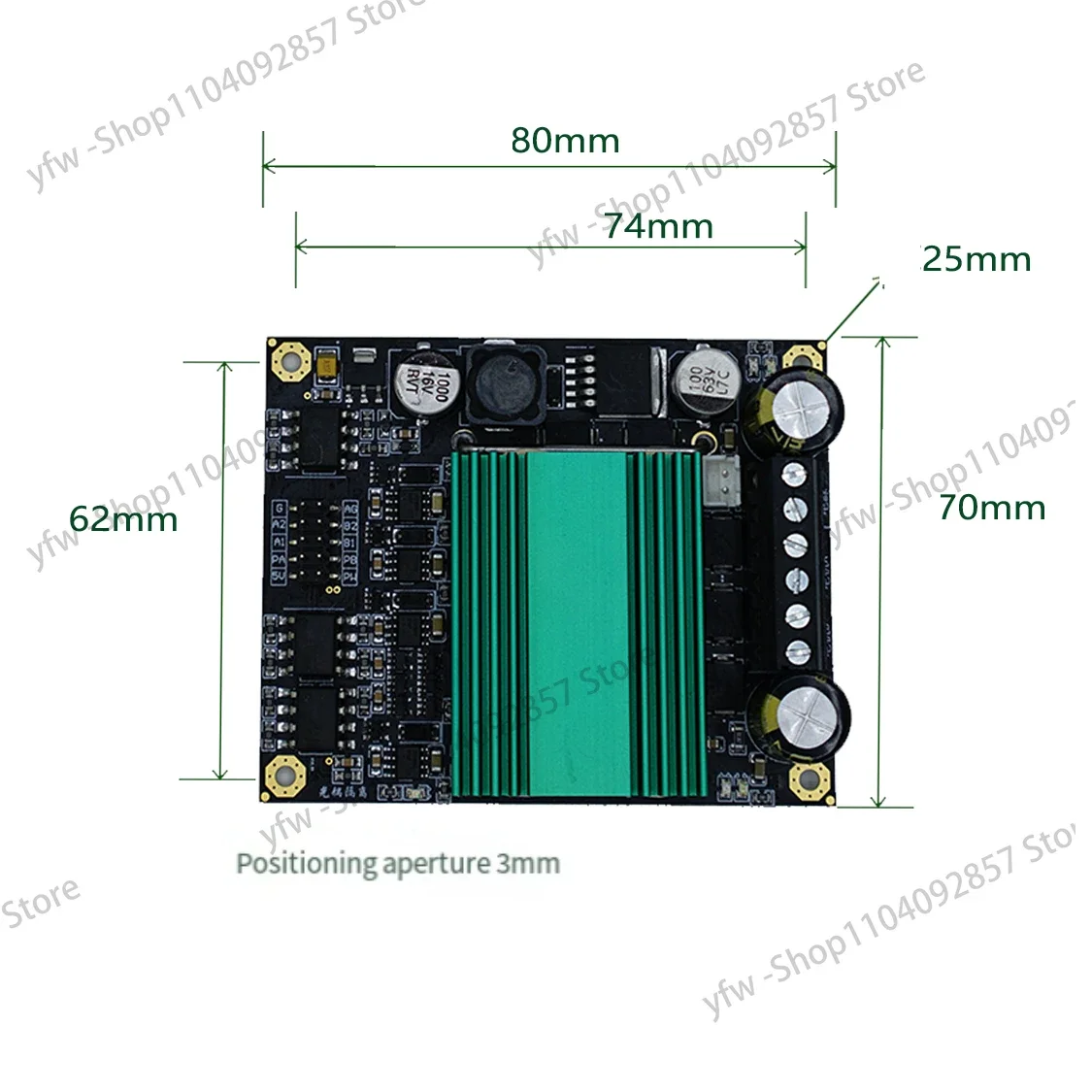 DC 12V~48V 100A High Power Dual Channel DC Motor Drive Module Board Optocoupler Governor Speed Control 24v