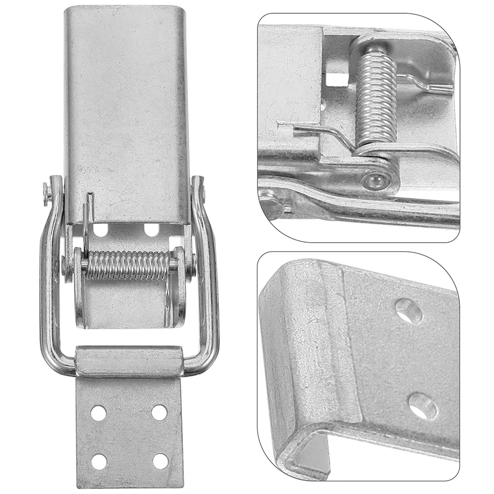 

2pcs Heavy Duty Stainless Steel Spring Loaded Latch For Truck Trailer Cargo Security Universal Carriage Lock Clasp Buckle Rv