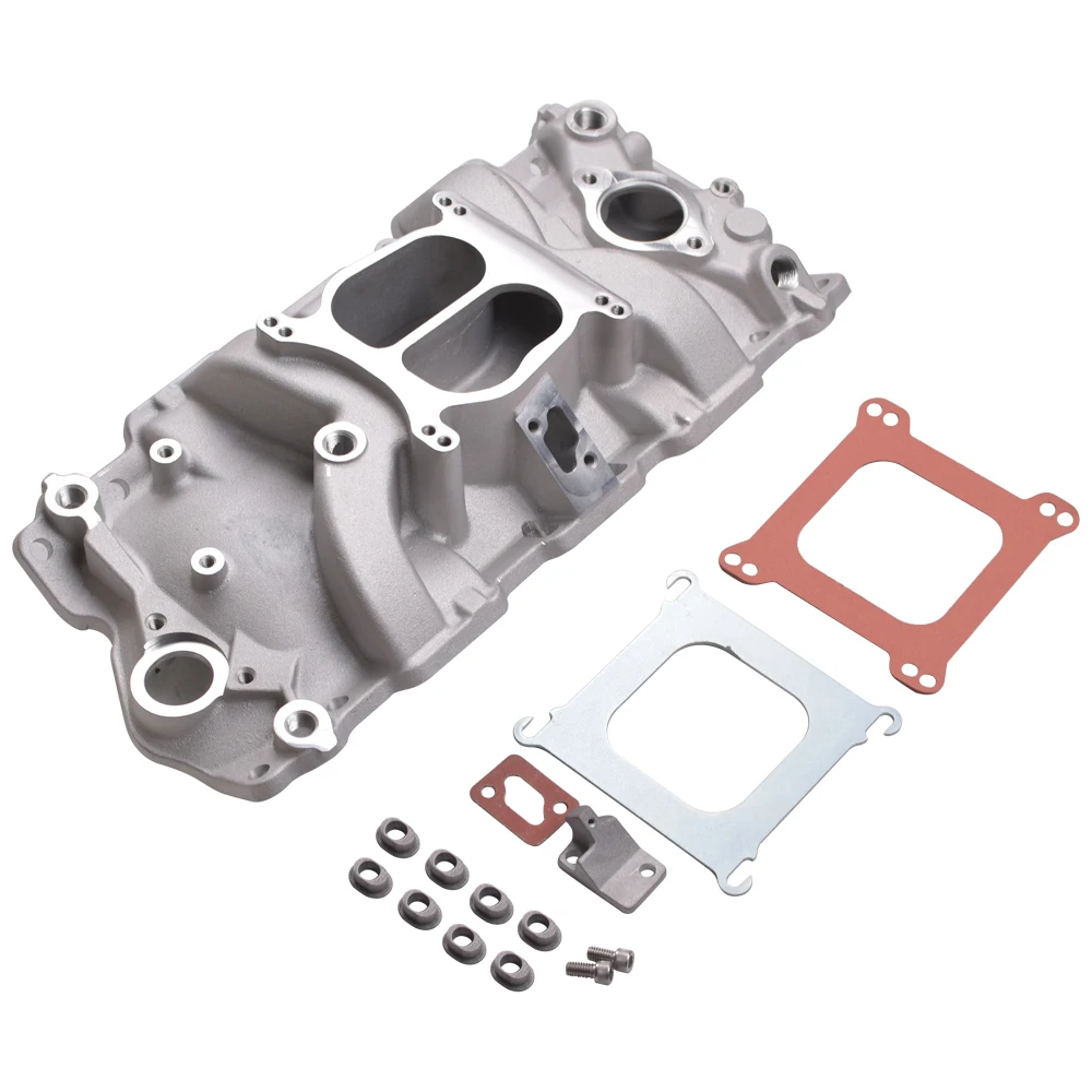 Dual Plane Carb Aluminum Intake Manifold for Chevy Small Block 305 327 350 V8