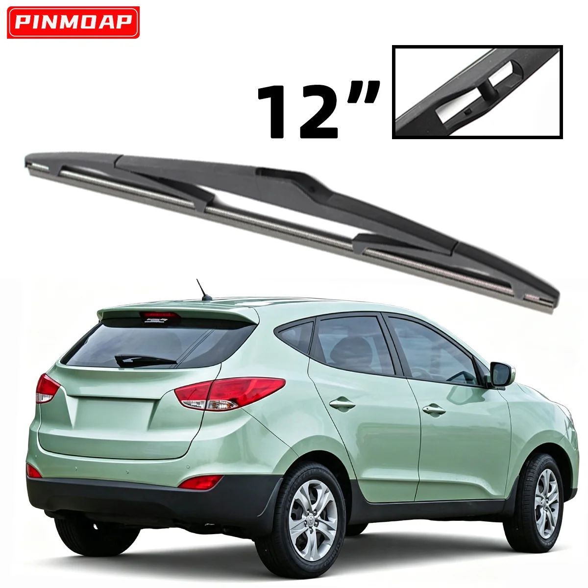 1 Stück 12" Auto-Heckscheibenwischer Passend für Hyundai Ix35 Tucson (LM) 2010-2015 Hochwertige Langlebige Heckscheibenwischerblätter