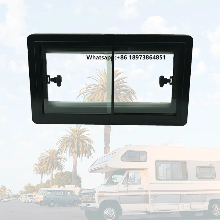 

Modern Design Camper Accessories Two Side Sliding Camper Sliding Window 900*450 mm With Insects Screen