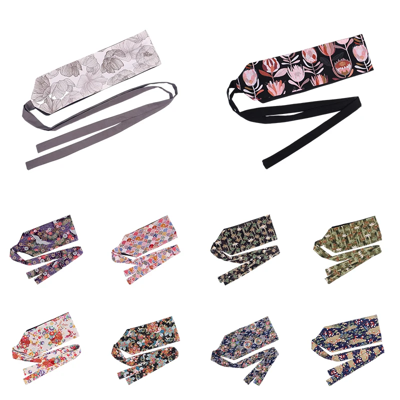 Japanese Traditional Kimono Wide Belt Women Corset Bronzing Printed Sash Straps Yukata Dress Haori Obi Asian Hanfu Waist Belts