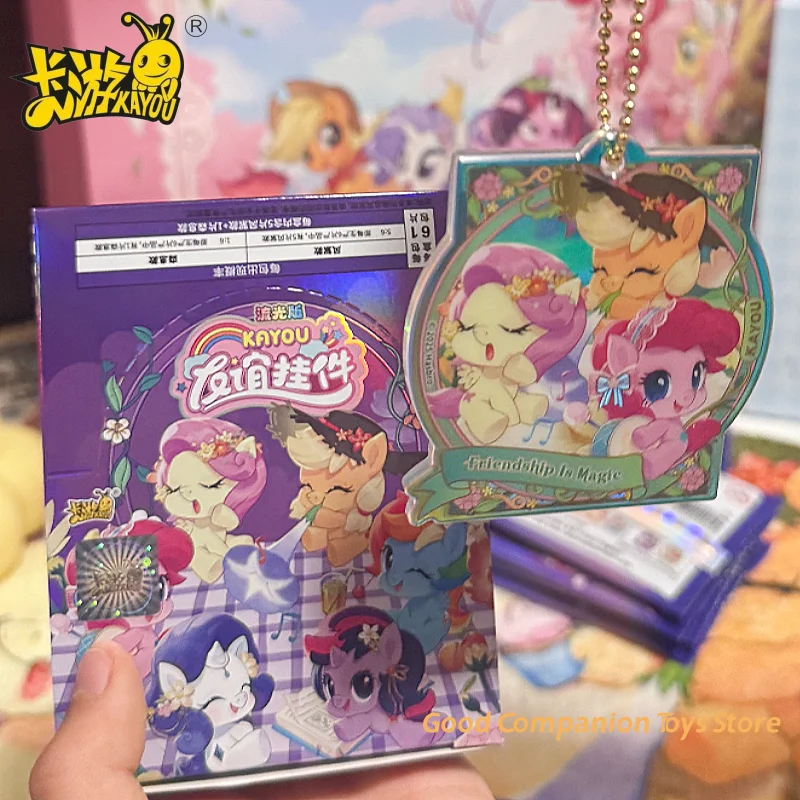 Original KAYOU My Little Pony Friendship Acrylic Pendant Streamer Version Anime Periphery Collection Card Toy Gifts Whole Box