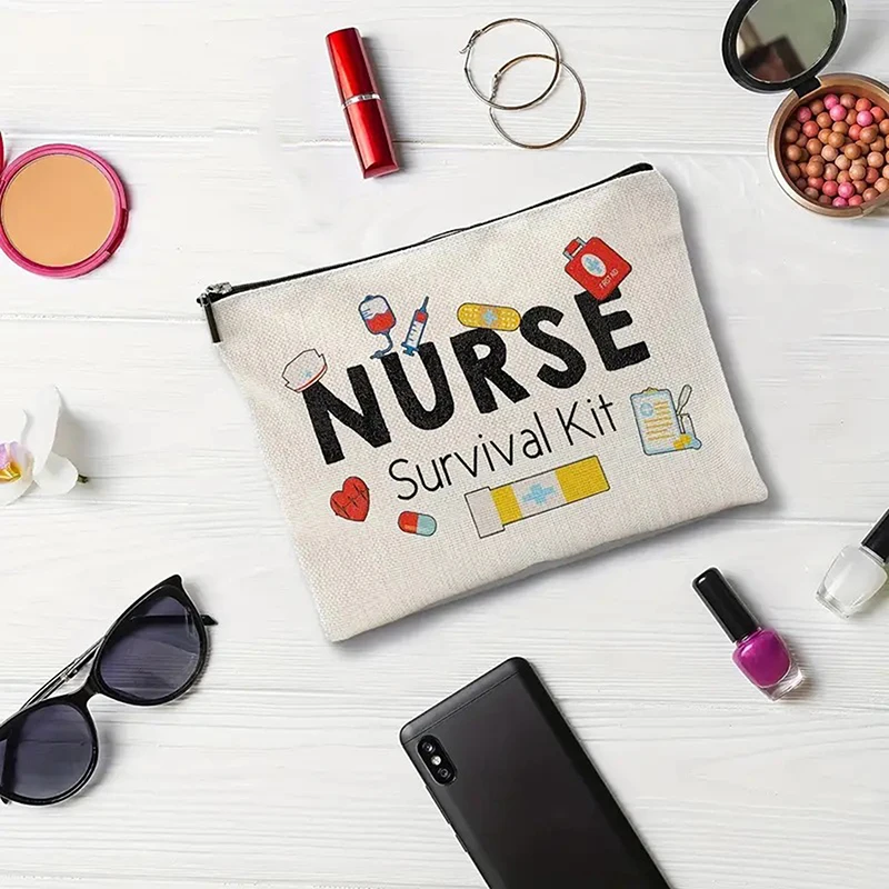 Nurse Makeup Bag Gift Emergency Room Nurse Zipper Bag ICU NurseGift Nurse Appreciation Cosmetic Bag Nurse Graduation Gift