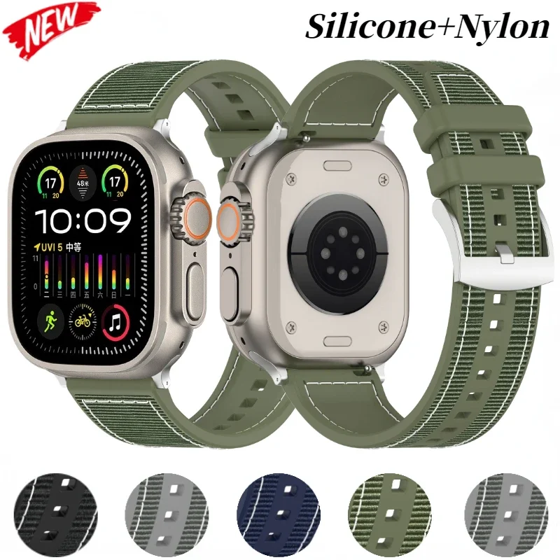 pulseira-trancada-composta-de-silicone-nylon-para-apple-watch-ultra-2-49mm-10-9-8-7-46mm-45mm-41mm-pulseira-para-6-5-4-se-44mm-40mm
