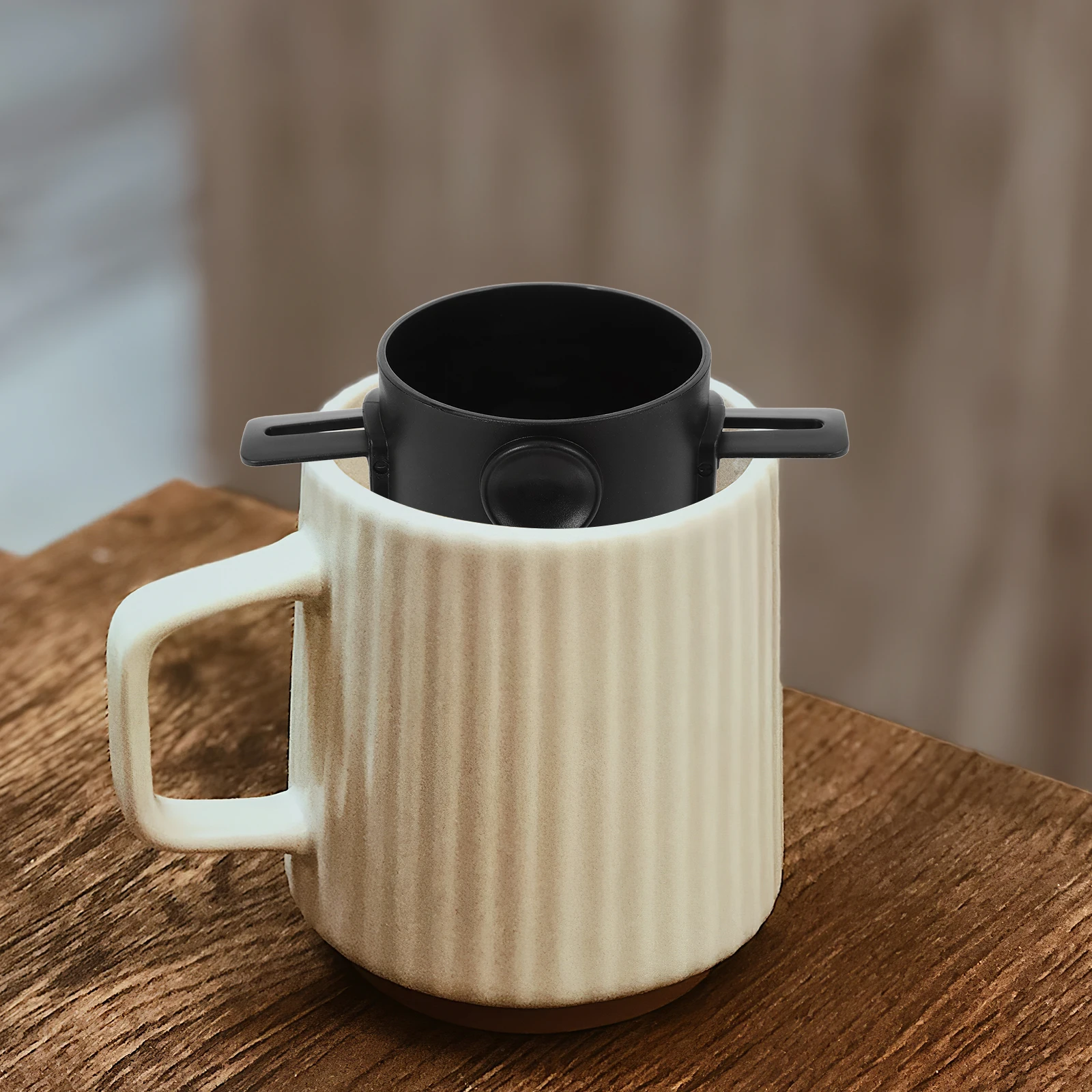 

Reusable Coffee Filter Funnel Stainless Steel Double Layer Fine Mesh Drip Strainer for Home Travel Camping Portable Coffee