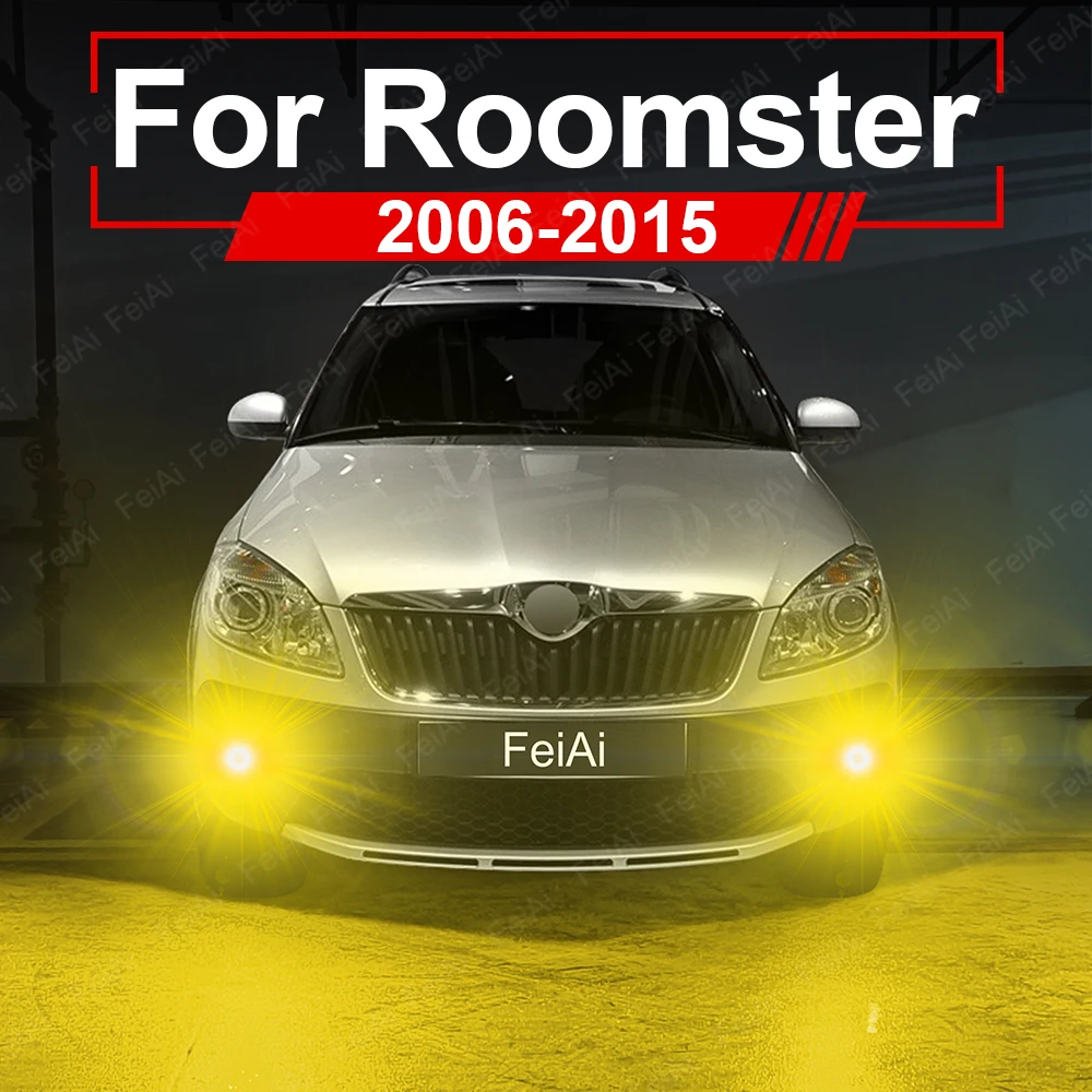

Передние светодиодные противотуманные фары для Skoda Roomster 2006, 2007, 2008, 2009, 2010, 2011, 2012, 2013, 2014, 2015, аксессуары для тюнинга Roomster 5J7 Scout