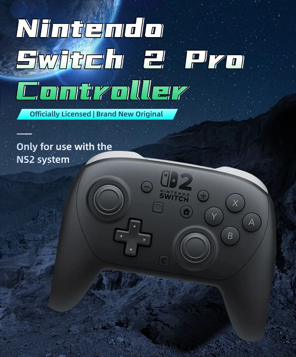 Manette NS2 Pro originale, nouvelle version avec boutons arrière GL/GR, disposition des boutons optimisée, manette de jeu sans fil précise pour NS2 Nintendo Switch 2 Pro Controll