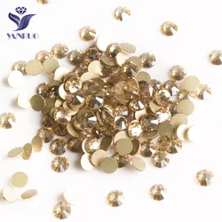 2058NoHF 1440 pz Golden Shadow Glass Crystal Flatback strass indumento/Nail Art decorazioni artigianato accessori fare perline