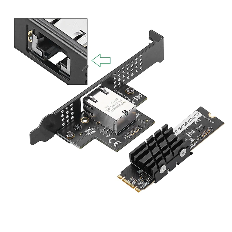 Imagem -04 - Placa de Rede M.2 a Rj45 Gigabit Ethernet Adaptador de Rede Tecla b Mais m 10g 2.5g 1000m Placa Lan de Internet Marvell Chips Aqc107