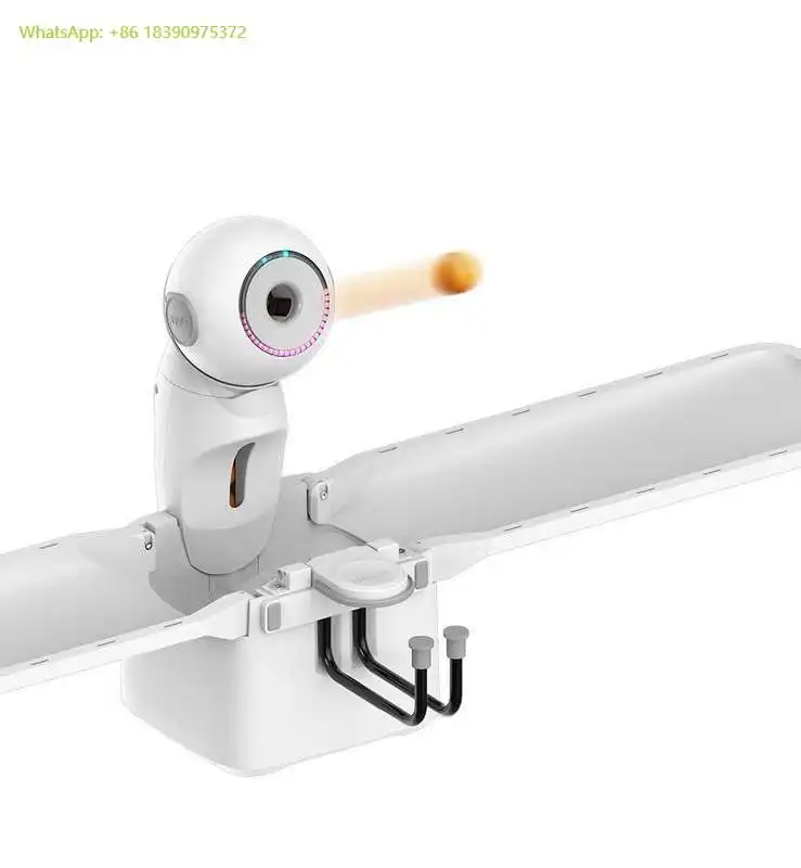 

Новый электрический интеллектуальный робот-тренер для настольного тенниса с сеткой, для использования в помещении, автоматический податчик мячей для пинг-понга, 30-90 мячей/мин, 2-16 м/с