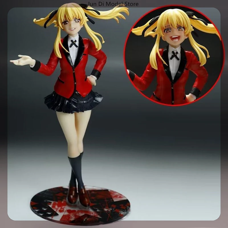 20cm Kakegurui Saotome Meari Standing Position Anime Girl Figure Model Statue Boys Collection Desktop Decoration Ornament Toys