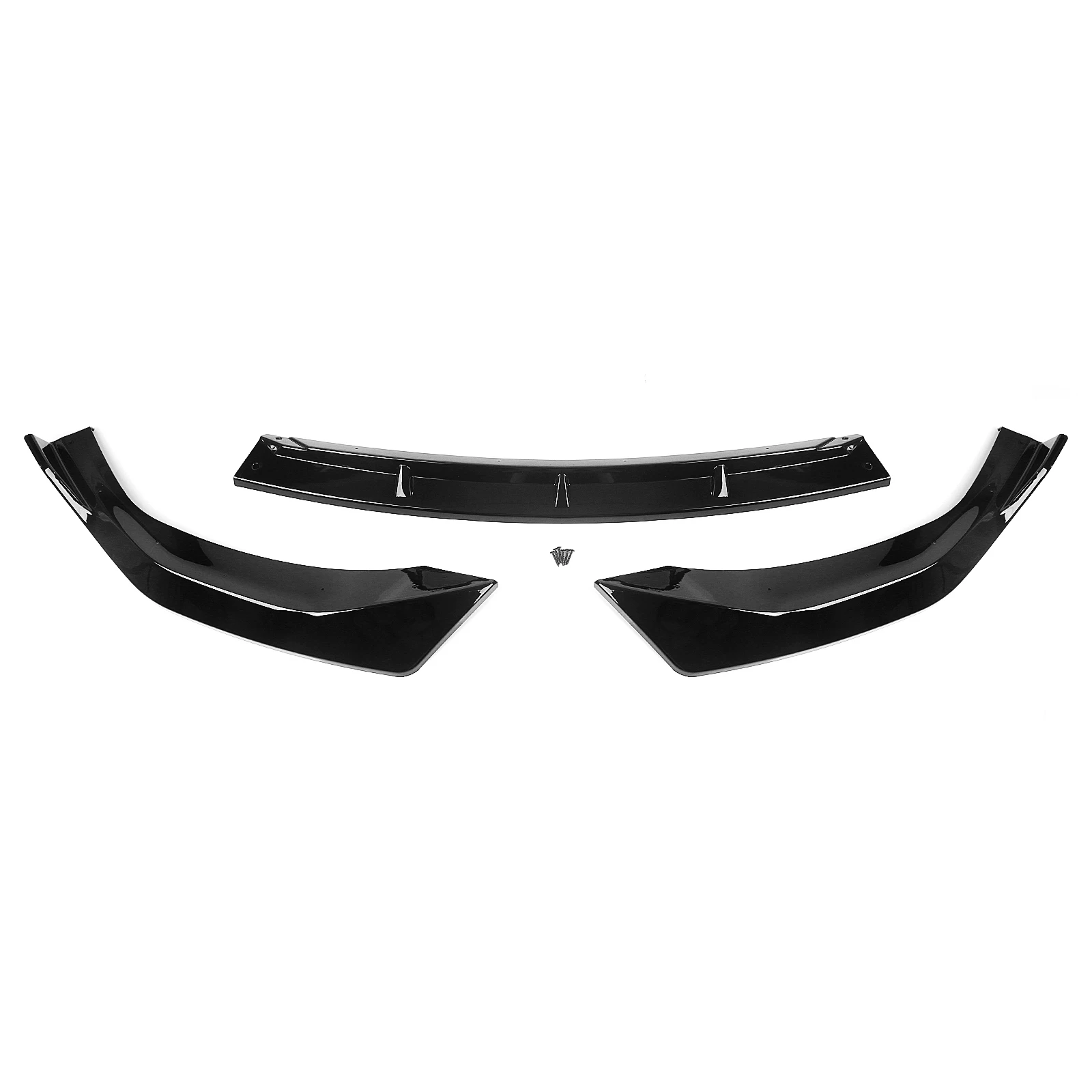 Front Bumper Spoiler Lip For Hyundai Sonata Standard Version 2024-2026 Gloss Black Lower Splitter Blade Plate Body Protector