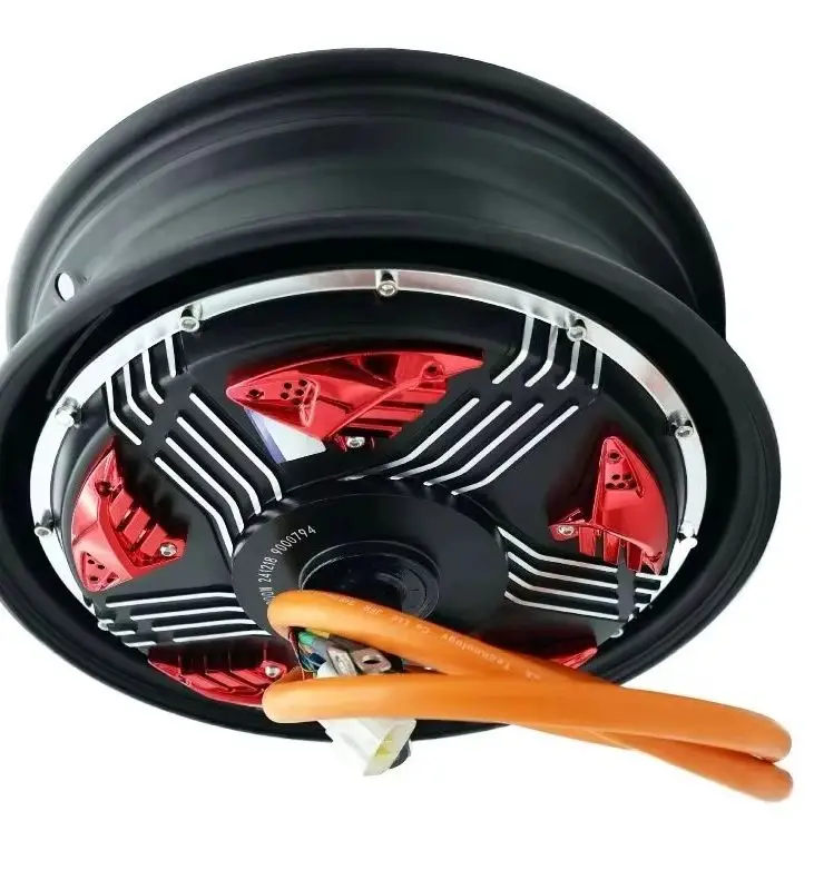 High Quality Suitable for Brushless DC Hub Motor 72V12 Inch 40H3000W Electric Motorcycle Motor Red V5