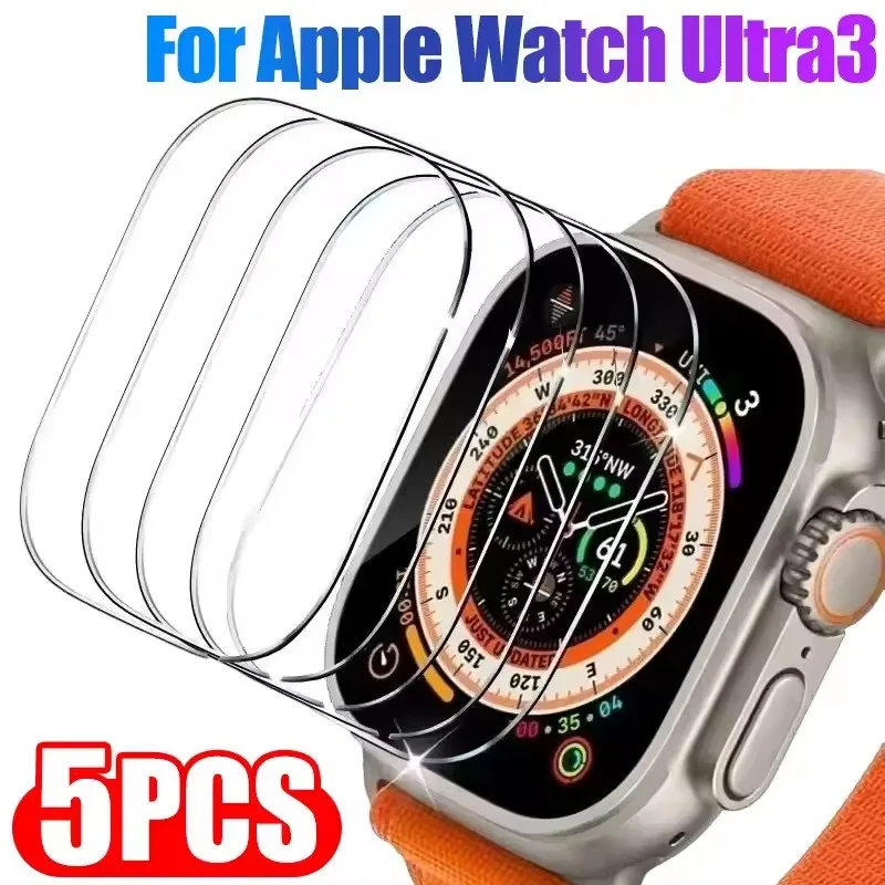 Displayschutzfolie für Apple Watch Ultra 3, mit schnell zu installierendem Applikator, 9H, 49 mm, gehärtete Glasfolie, vollständige Abdeckung, kratzfest