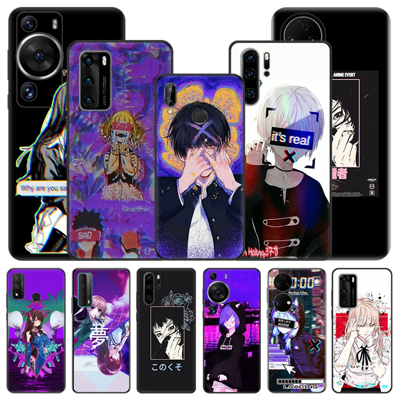 Phone Case For Motorola G200 One Fusion G30 G31 Huawei P20 P30 P40 P-Smart iphone6 LEWD Girl Vaporwave Art Matte Soft Cover