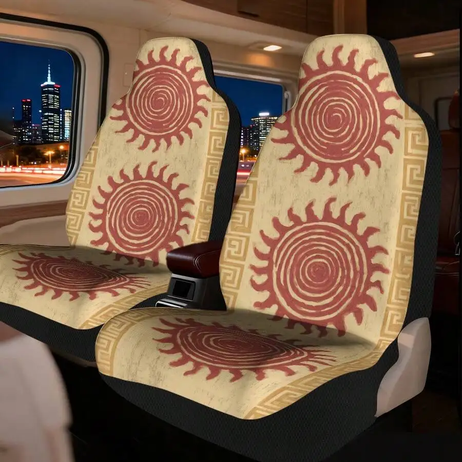 

Sun Spirals Print Car Seat Covers For Front Seats Durable Easy Install