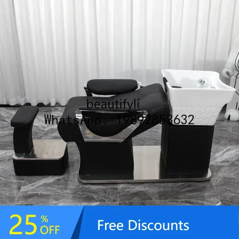 

CC 09 Half Shampoo Chair Hair Saloon Dedicated Flushing Bed Massage Couch Hair Salon Ceramic Basin