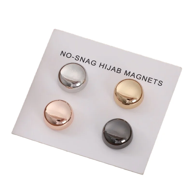 

New Colorful 4 Pcs Hijab Magnets Strong Hijab Pins for Women, Multi-Use Pinless Magnetic Pins Headscarf Clips for Scarves Dress