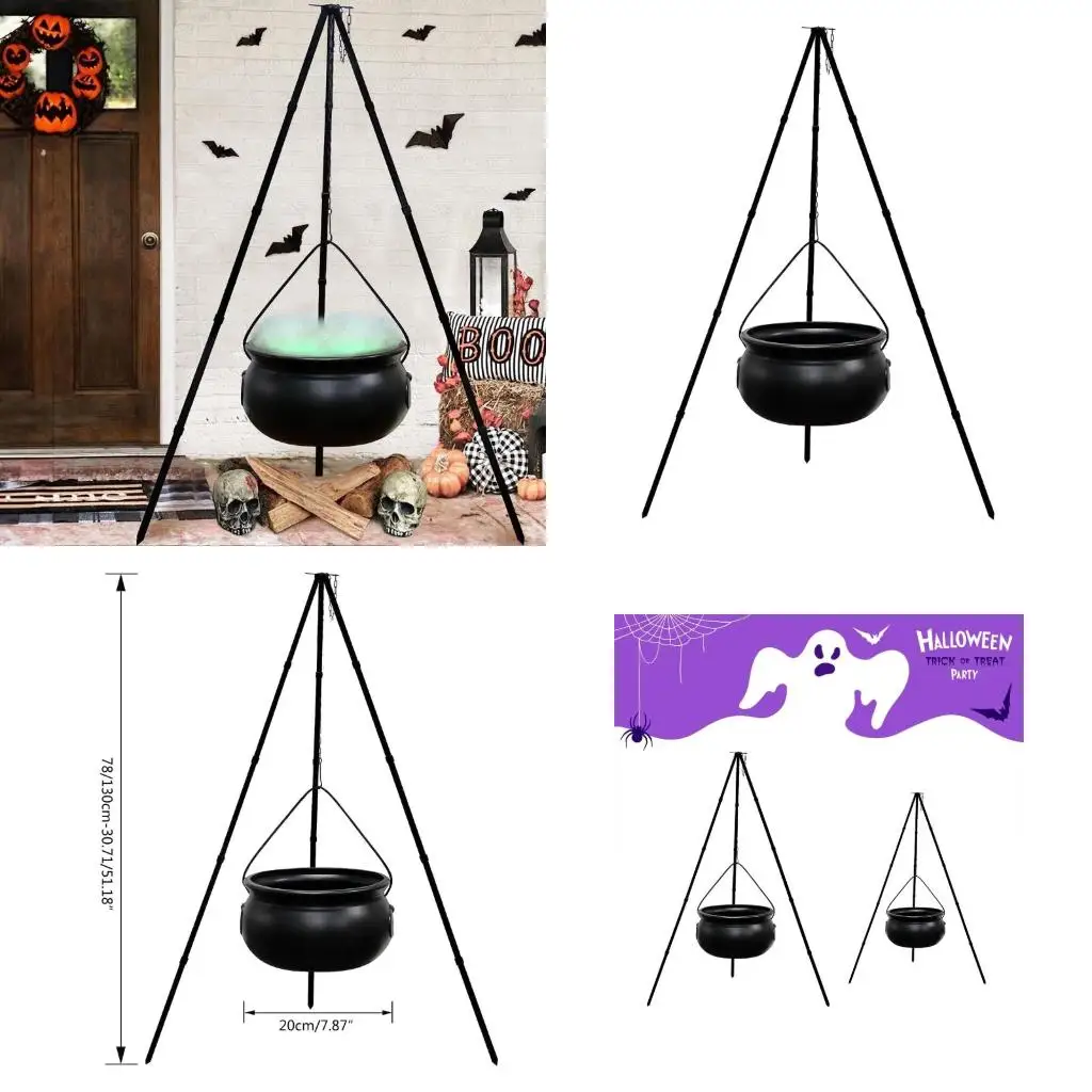 

Halloween Candy Bowl Witch's Cauldron Decor with Flickering high quality