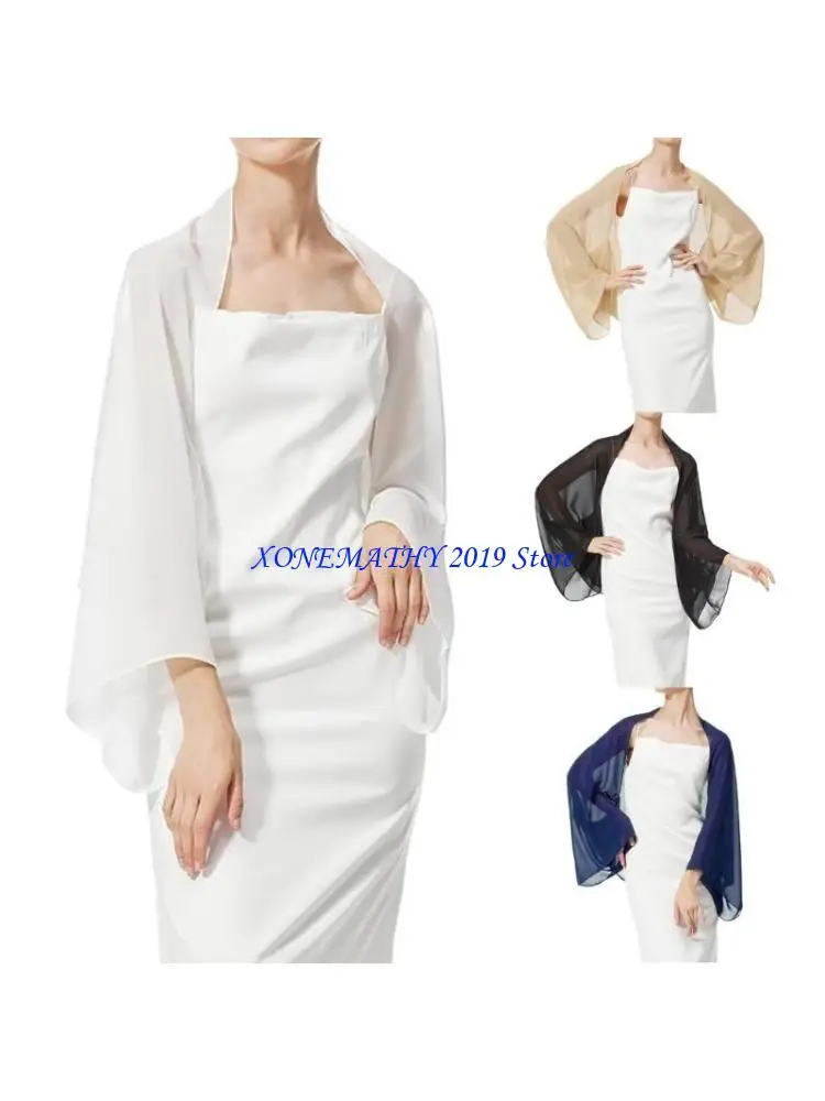 

F42F Легкий кардиган с длинными рукавами и открытой передней частью, прозрачная шифоновая накидка на руку для солнцезащитного