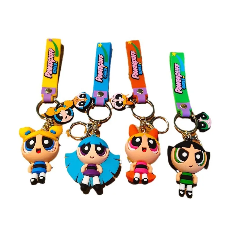 Cartoon Powerpuff Girls Key Chain Pendant Car Key Chain Bag Pendant