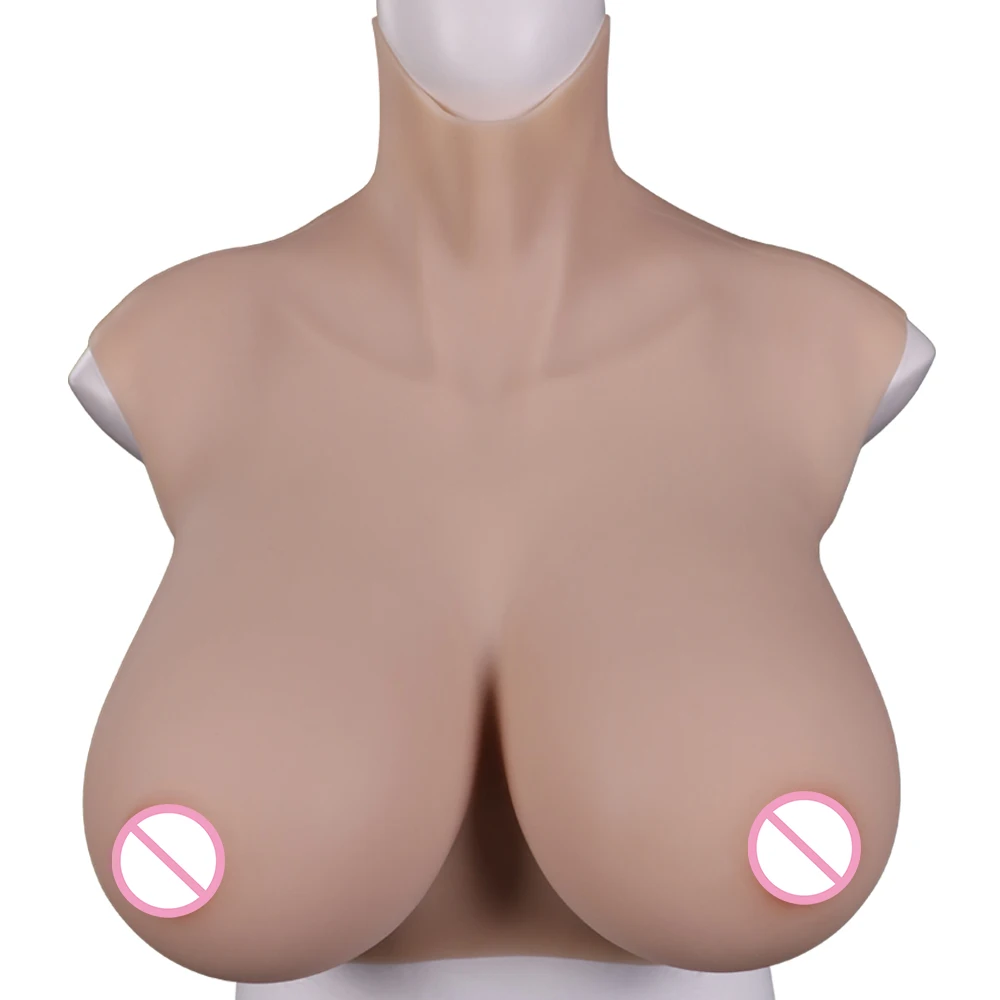 7th K Cup No Oil Silicone Bust Breast Forms Realistic Fake Boobs Men\'s Boys Cosplay Shemale Transgender Crossdresser