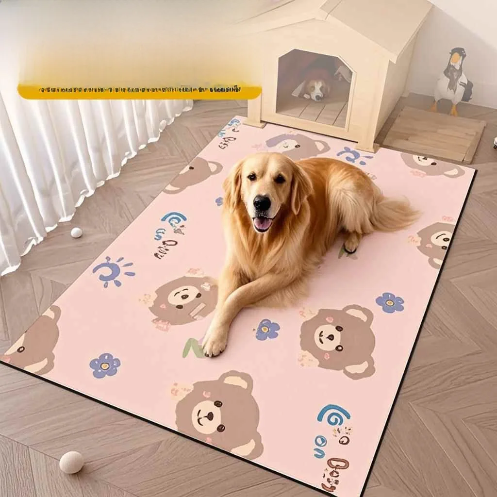 ペット用PVC防水尿防止マット 犬用フェンスマット 犬用ベッド 滑り止めプラスチックカーペット 簡単お手入れペット用品