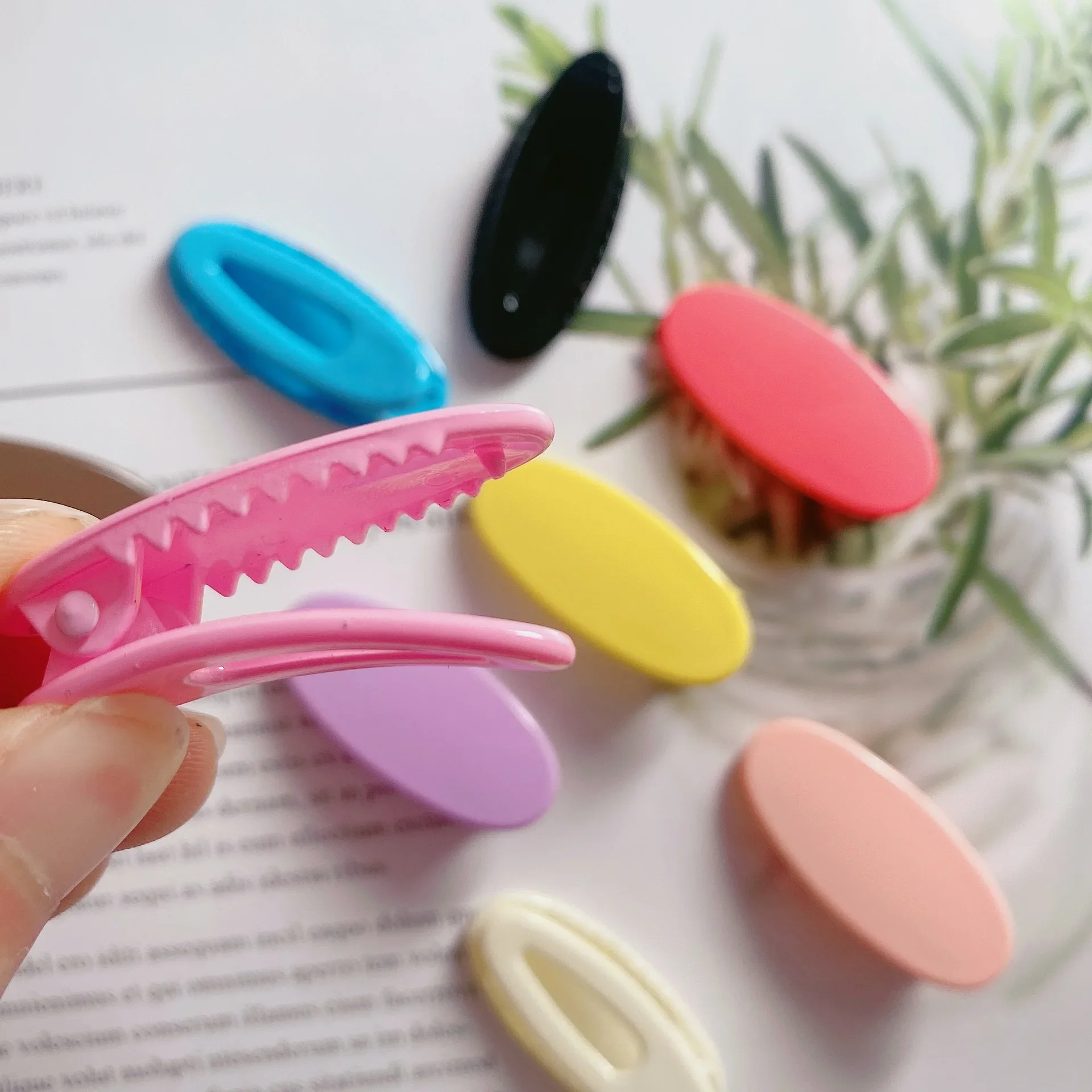 10pcs Glossy Oval Hair Accessories Colorful Children's Hairpins Water Drop Candy Color BB Clip Small Hairpin Bangs Side Clip DIY