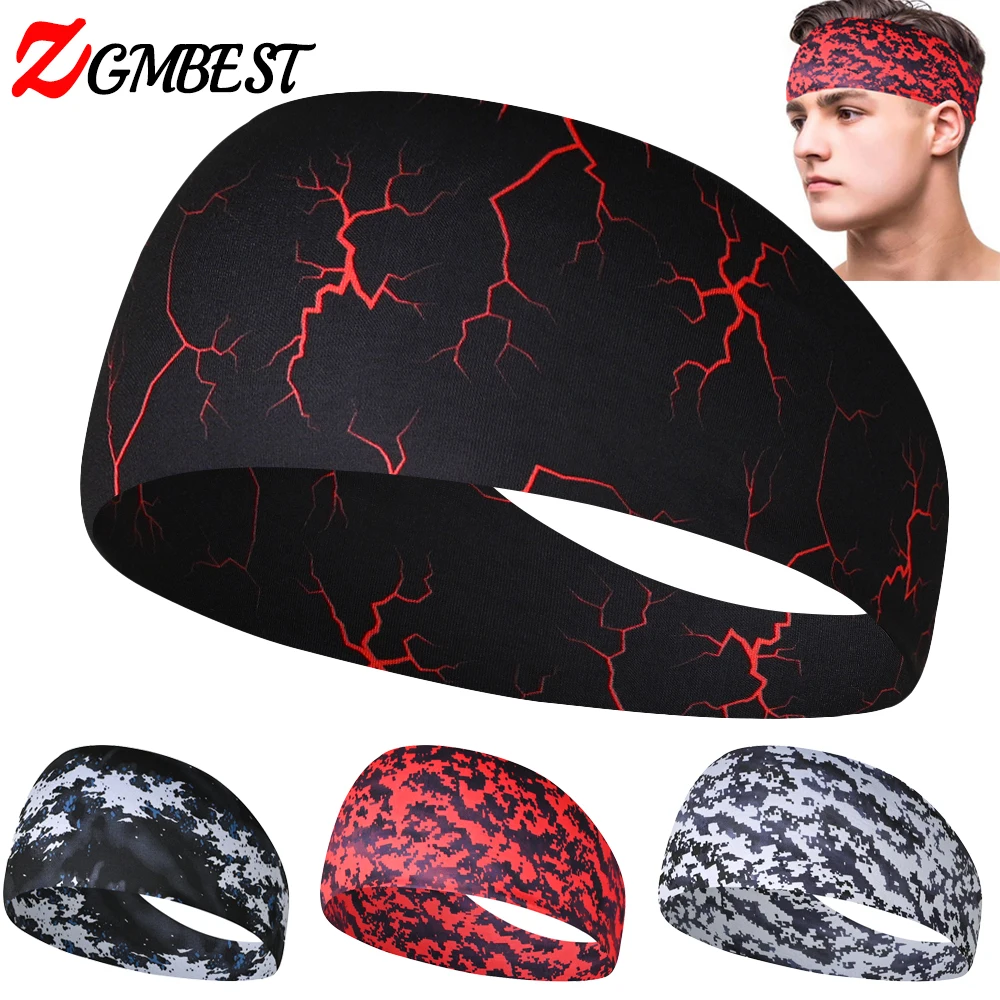 

Камуфляжная повязка на голову для бега, спортивные повязки, эластичная повязка для тренировок, бег, велоспорт, спортивный головной убор для йоги, эластичная повязка для волос