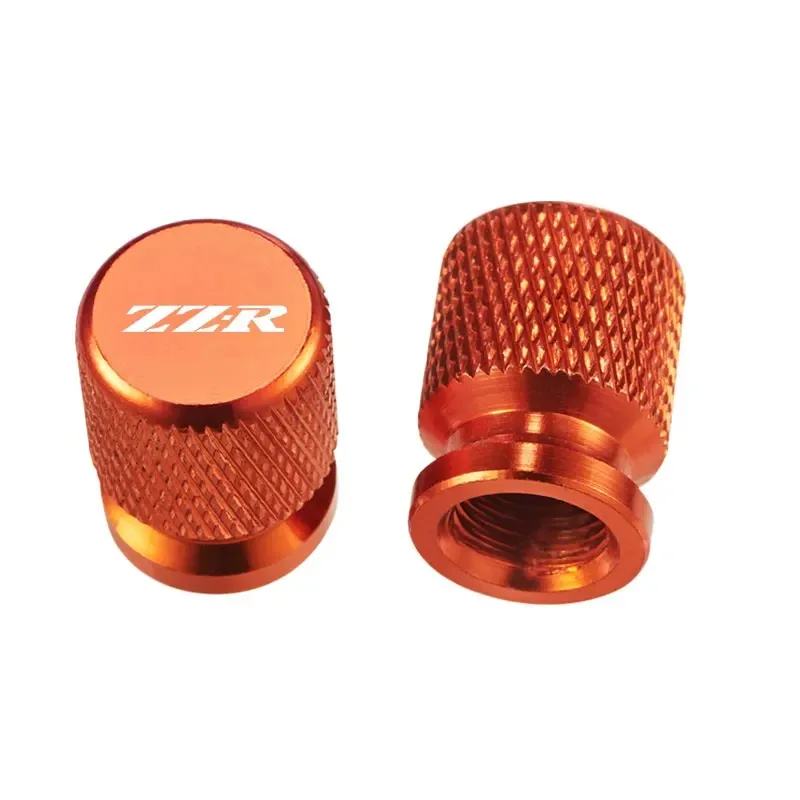 2 قطعة دراجة نارية CNC الألومنيوم الإطارات صمام منفذ الهواء الجذعية غطاء قبعات لكاواساكي ZZR250 ZZR 1400 1200 600 zzr1400