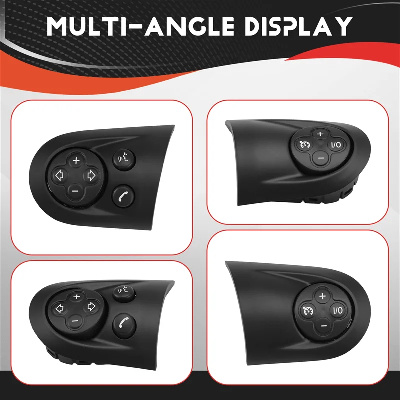 Cubierta de interruptor de Control multifunción para volante, juego de 2X para modelos MINI Cooper R55 R56 R57 R58 R59 R60 R61