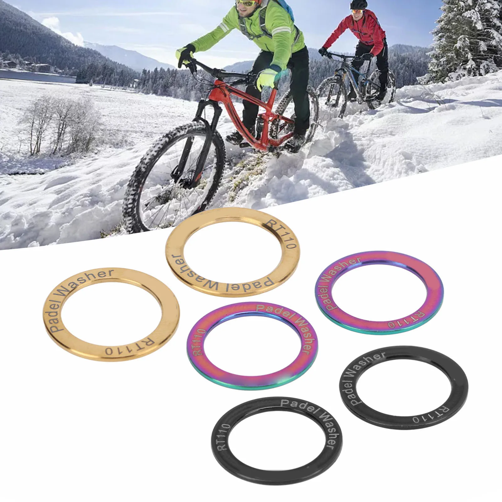 Pedal Gasket Extended Bike Pedal Washers Less Friction Titanium Alloy Remove Noise for Repair for Bike for Maintenance