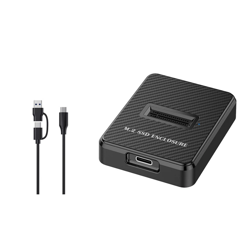 M.2 Nvme & SATA a USB C Docking Station doppio protocollo adattatore da M.2 a USB C custodia SSD esterna da 10Gbps con USB C 2 in1