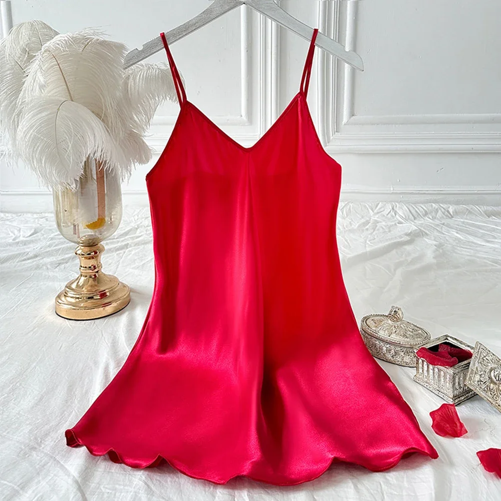 

Casual Sleepwear Backless Nightdress Home Relaxation All Seasons Wear Microelasticity Fabric Solid Color Design