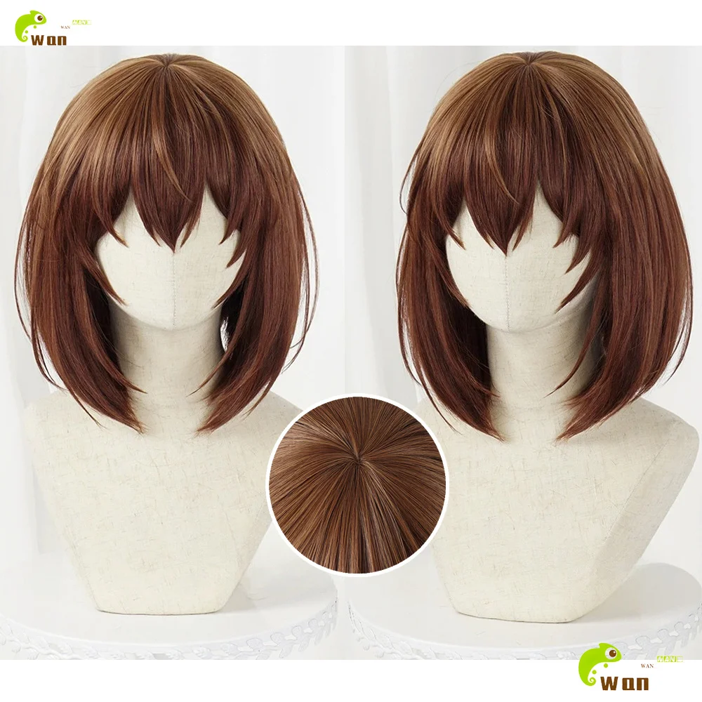

Anime Shikanoko Noko Cosplay Wig 32cm Brown Bobo Wigs For Women Halloween Cosplay Anime Wig Heat Resistant Synthetic Hair