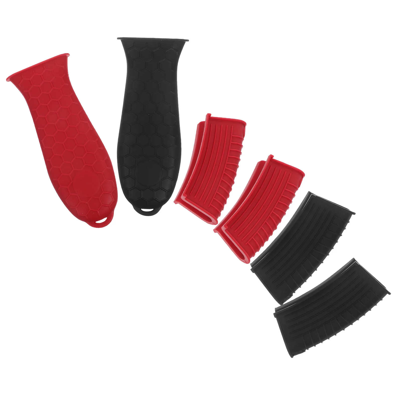 

6Pcs Silicone Insulated Handle Non Slip Pot Grips Heat Resistant Anti Scald for Cast Iron Skillet Casserole Cooking
