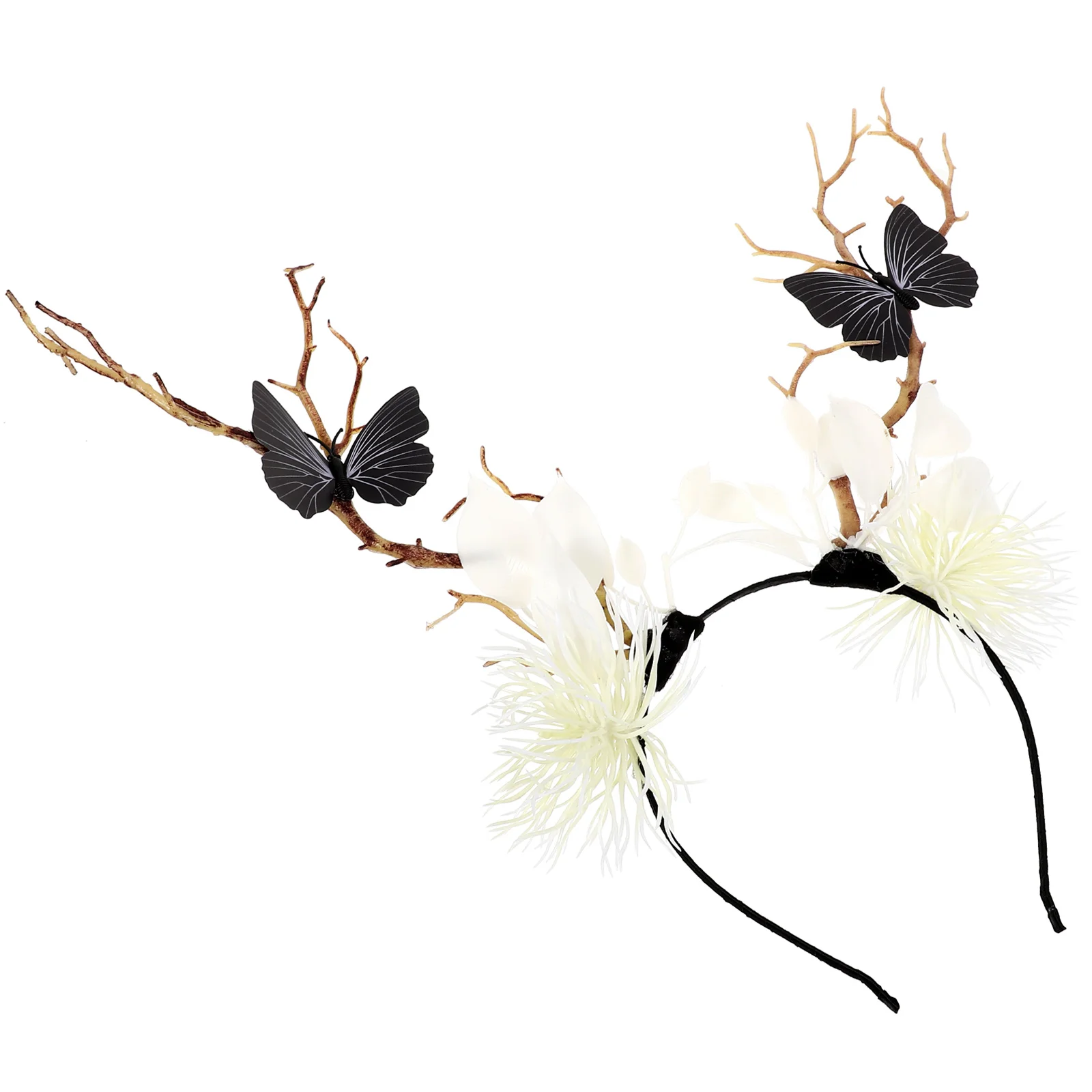 

Halloween Headb Black Butterfly Hair Hoop Branch Accessory Durable Lightweight Party Hairb Adults Kids Costume Prop