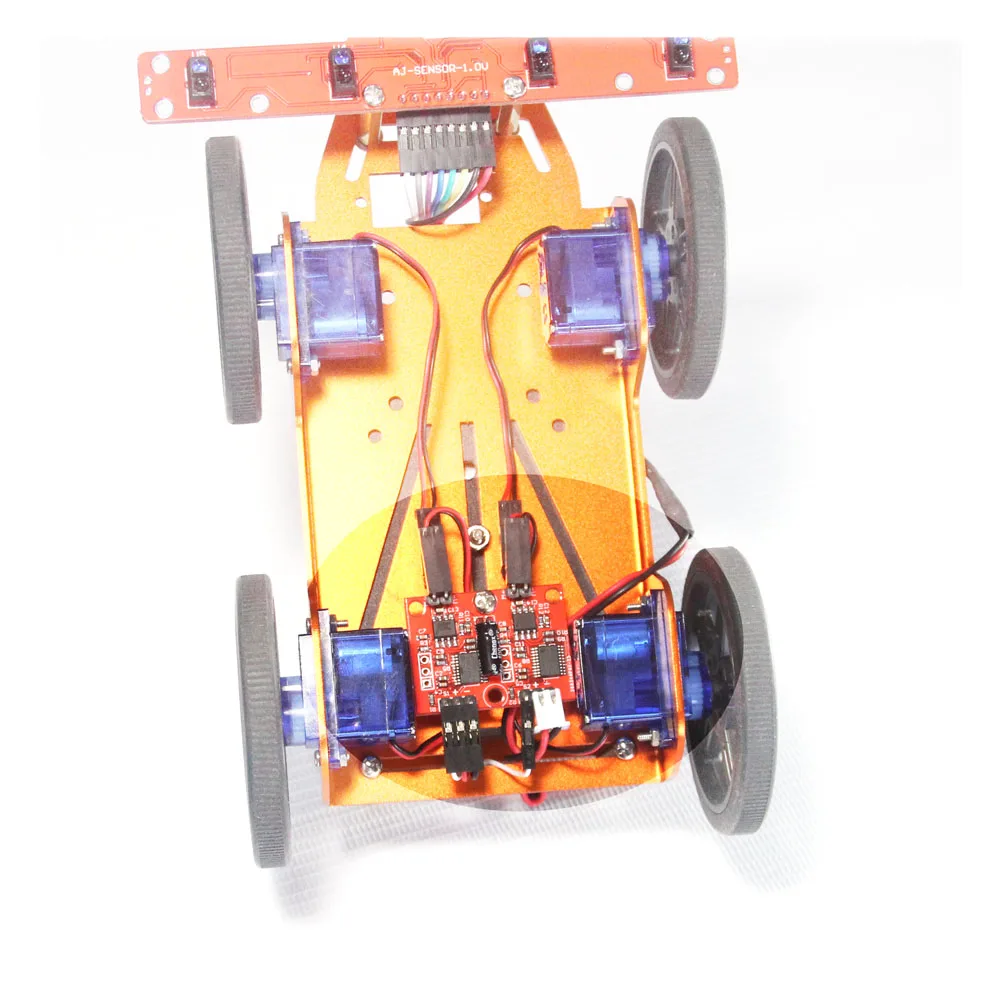 4-Channel DC Motor Servo Drive Controller Battery Operated Smart Car Robot Electronic Musical Toy with Light Sound Functions