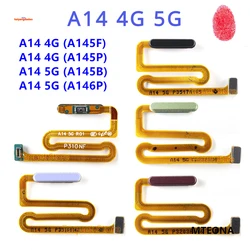 For Samsung Galaxy A14 4G 5G A145F A145P / A14 5G A146B A146P Home Button Fingerprint Touch ID Sensor Flex Cable