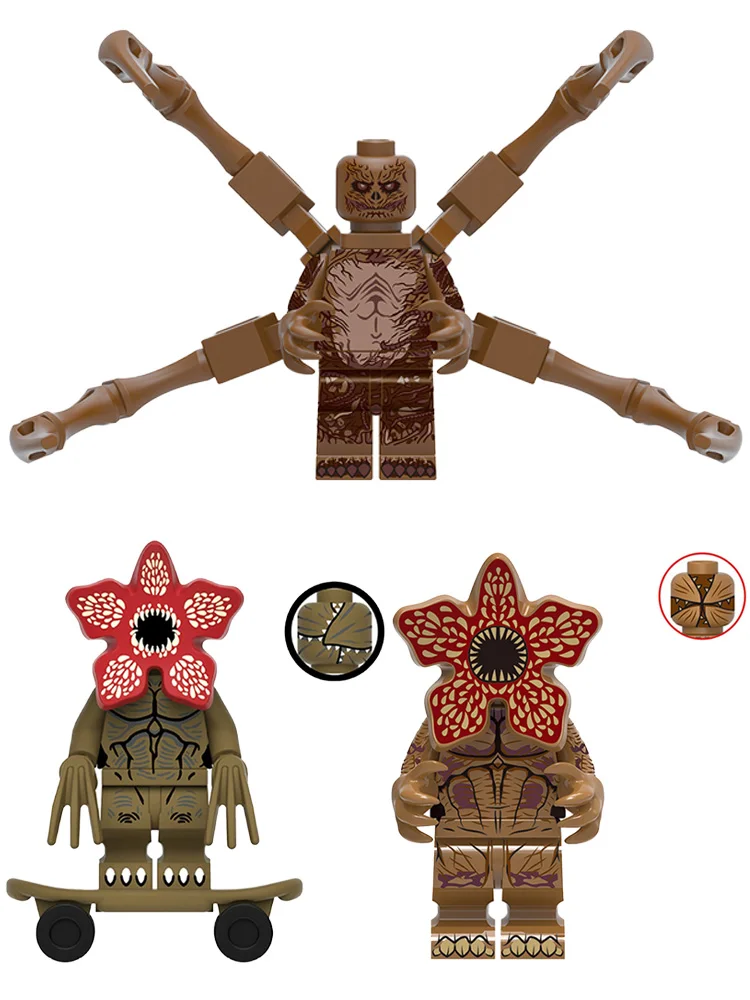 Stranger 2026 Le Horrible Homme-Fleur qui mange des fleurs Eleven Figurine de modèle Blocs de construction Briques Jouets pour enfants Cadeau d'anniversaire