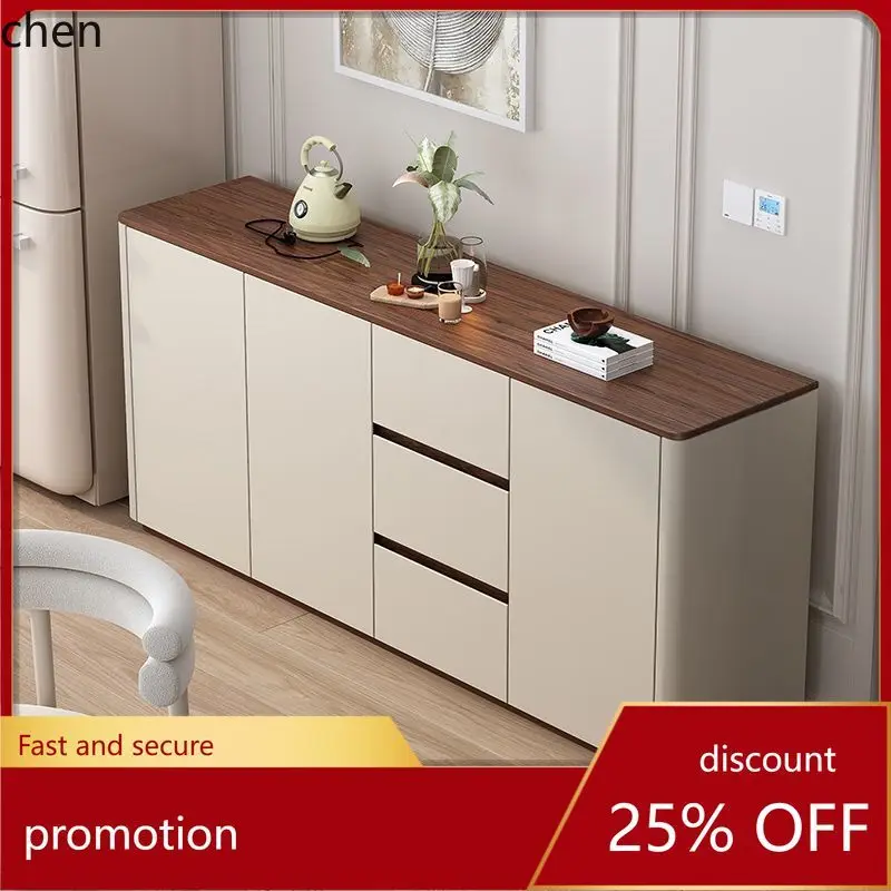HT Sideboard Wall-Mounted Balcony Storage Floor Shoe Cabinet  Rounded Corner Integrated Storage Side Cabinet Low Cabinet Storage